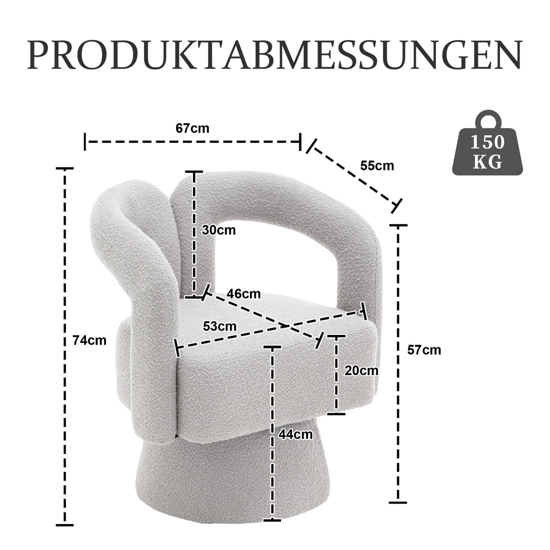 360 Grad drehbare Kuschelfass-Akzentstühle